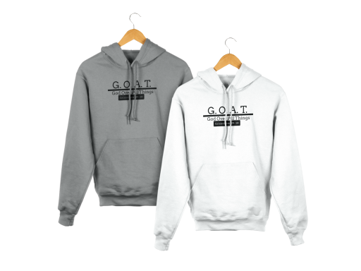 The world talks G.O.A.T — we wear the truth: God Over All Things.